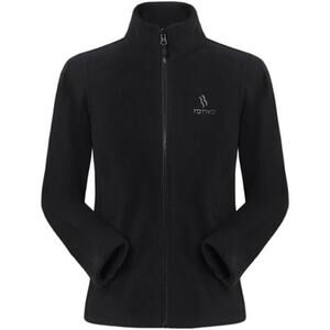 Men's Lightweight Fleece Jacket Full Zip Classic Polar Fleece Inner Lining Black